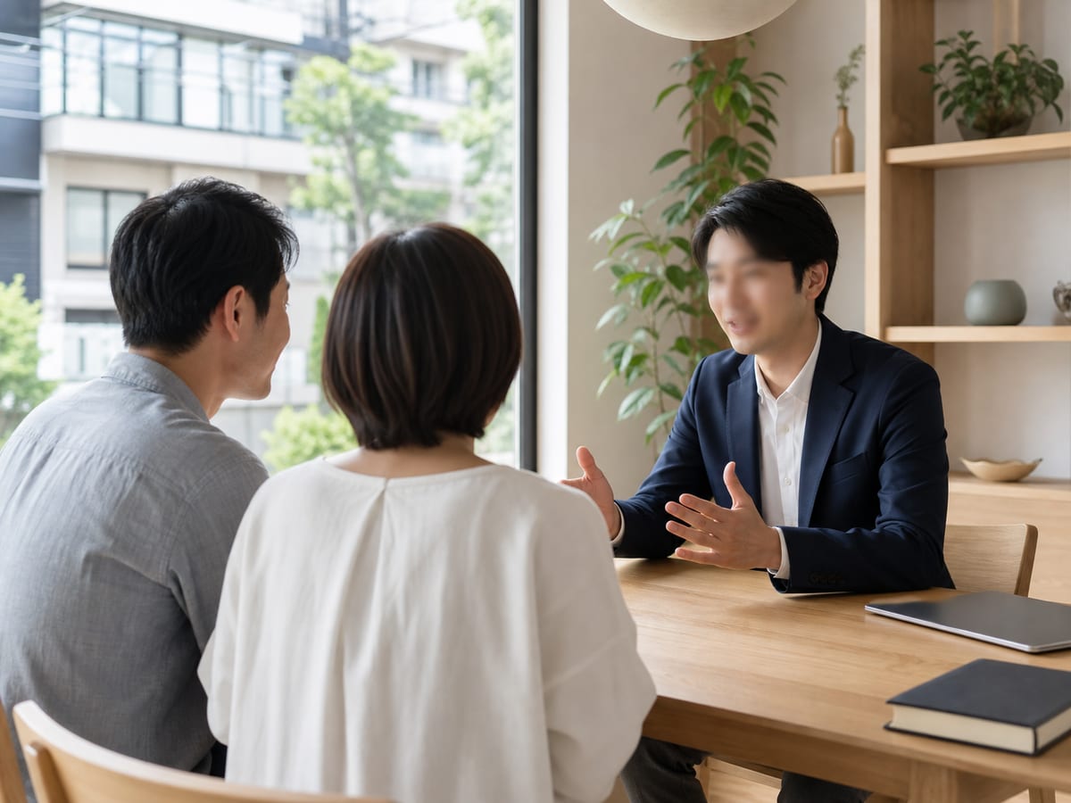 落ち着いた席での不動産相談